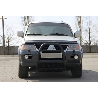 Кенгурятник QT007 Black (нерж) фото 3