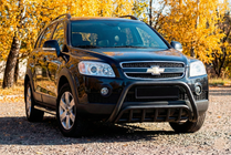 Chevrolet Captiva 2006-2019 гг. Передняя дуга WT002 Black (нерж.) фото 2
