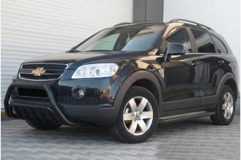 Chevrolet Captiva 2006-2019 гг. Передняя дуга WT002 Black (нерж.) Image