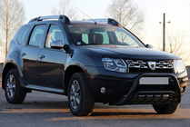 Dacia Duster 2008-2018 гг. Кенгурятник WT002 Black (нерж) фото 1