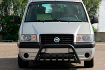 Fiat Scudo 1996-2007 гг. Кенгурятник WT002 Black (нерж) фото 1