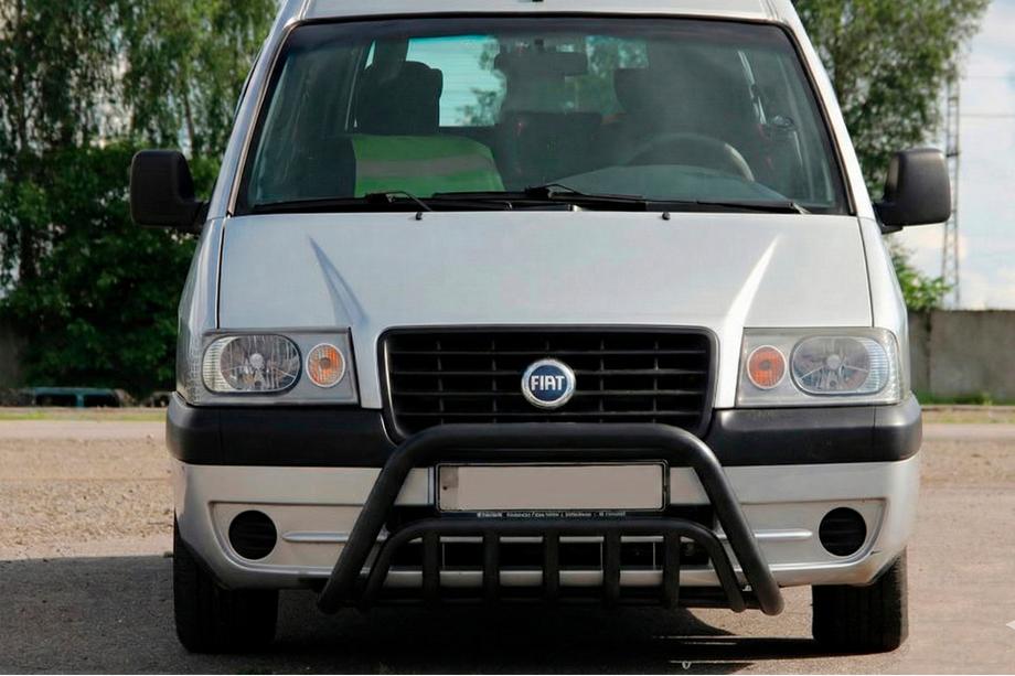 Fiat Scudo 1996-2007 гг. Кенгурятник WT002 Black (нерж) Image