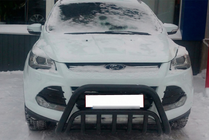 Ford Kuga/Escape 2013-2019 гг. Кенгурятник WT002 Black (нерж.) фото 3