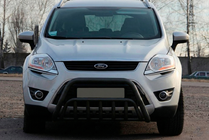 Ford Kuga 2008-2013 гг. Кенгурятник WT002 Black (нерж.) фото 2