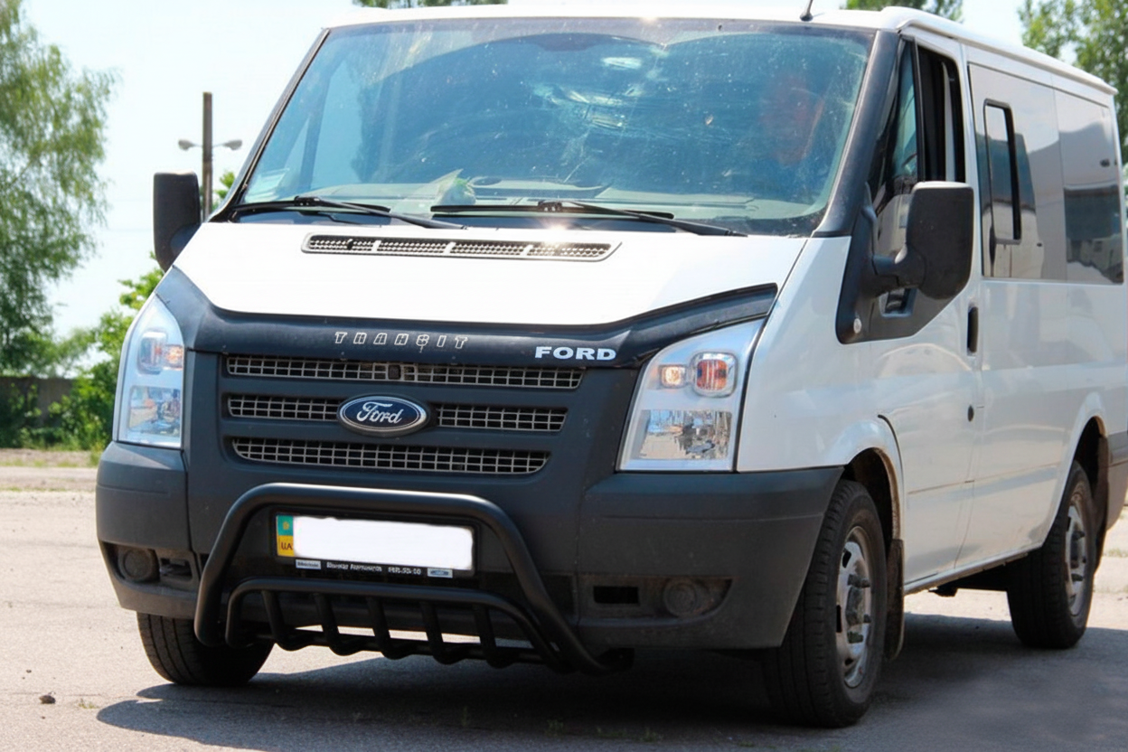 Кенгурятник WT002 Black (2006-2014, нерж.) для Ford Transit рр