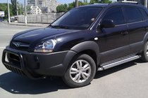 Hyundai Tucson JM 2004- гг. Кенгурятник WT002 Black (нерж.) фото 2