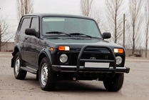 Lada Niva та Urban 1977- гг. Кенгурятник QT007 Black (нерж.) фото 5