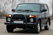 Lada Niva та Urban 1977- гг. Кенгурятник QT007 Black (нерж.) фото 2