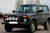 Lada Niva та Urban 1977- гг. Кенгурятник QT007 Black (нерж.) фото 4