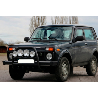 Кенгурятник QT007 Black (нерж.) Lada Niva та Urban 1977- гг. фото 4