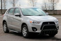 Mitsubishi ASX 2010-2023 гг. Кенгурятник WT002 Black (нерж.) фото 3