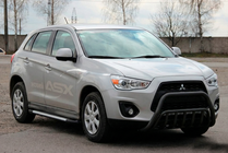 Mitsubishi ASX 2010-2023 гг. Кенгурятник WT002 Black (нерж.) фото 3