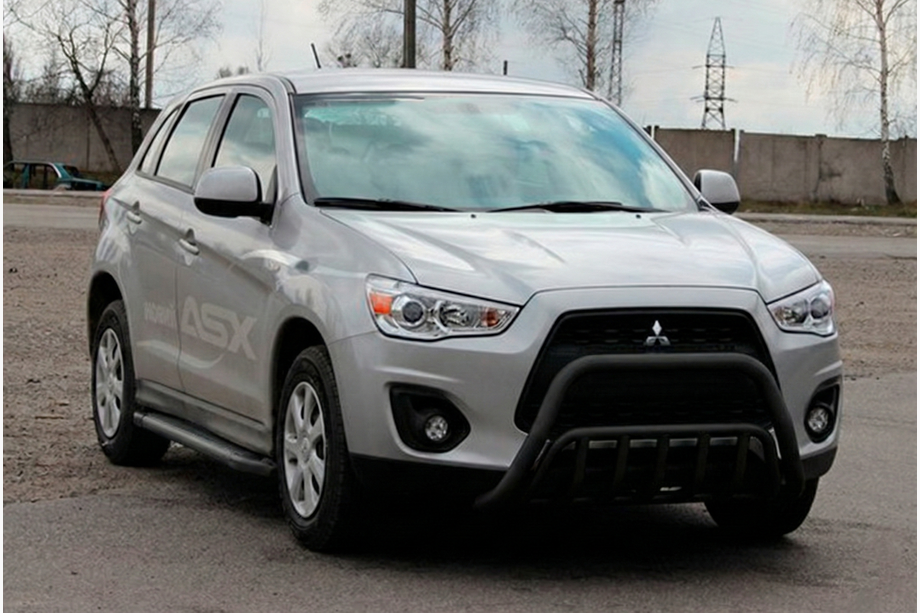 Mitsubishi ASX 2010-2023 гг. Кенгурятник WT002 Black (нерж.) Image