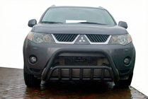 Mitsubishi Outlander 2006-2012 гг. Кенгурятник WT002 Black (нерж.) фото 2
