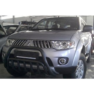 Передняя защита WT002 Black (нерж.) Mitsubishi Pajero Sport 2008-2015 гг. фото 3