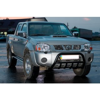 Кенгурятник WT002 Black (нерж) Nissan NP300 1999-2015 гг. фото 3