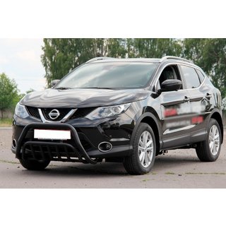 Кенгурятник WT002 Black (нерж) Nissan Qashqai 2014-2021 гг. фото 2