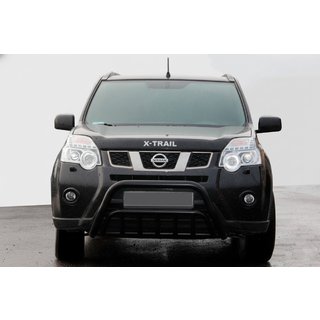 Передняя защита WT002 Black (нерж) Nissan X-trail T31 2007-2014 гг. фото 2