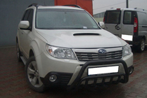 Subaru Forester 2008-2013 гг. Кенгурятник WT002 Black (нерж.) фото 3