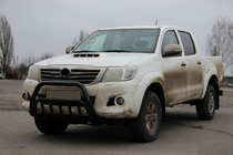 Toyota Hilux 2006-2015 гг. Кенгурятник WT002 Black (нерж.) фото 3