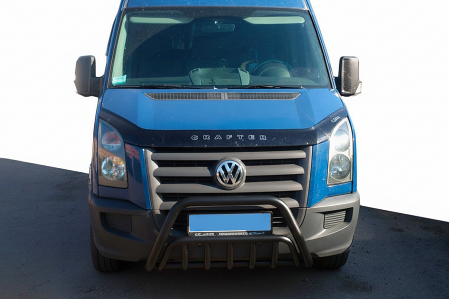 Volkswagen Crafter 2006-2016 гг. Кенгурятник WT002 Black (нерж) Image