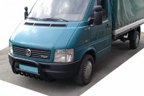 Volkswagen LT 1995-2006 гг. Кенгурятник WT002 Black (нерж) фото 2
