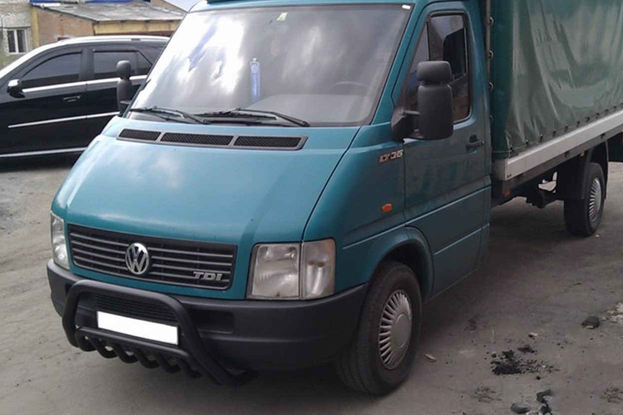 Кенгурятник WT002 Black (нерж) для Volkswagen LT 1995-2006 рр