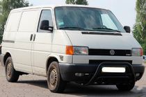 Volkswagen T4 Transporter 1990-2003 гг. Кенгурятник WT002 60мм Black (нерж) фото 2