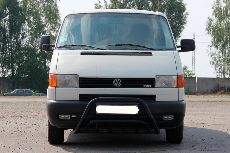 Volkswagen T4 Transporter 1990-2003 гг. Кенгурятник WT002 60мм Black (нерж) Фото 3