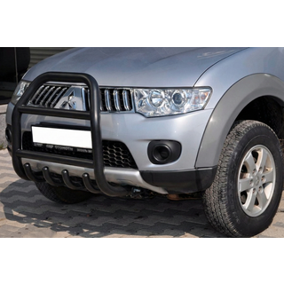 Передняя защита QT007 Black (нерж.) фото 1