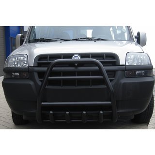 Передняя дуга QT007 Black (нерж.) Fiat Doblo I 2001-2005 гг.