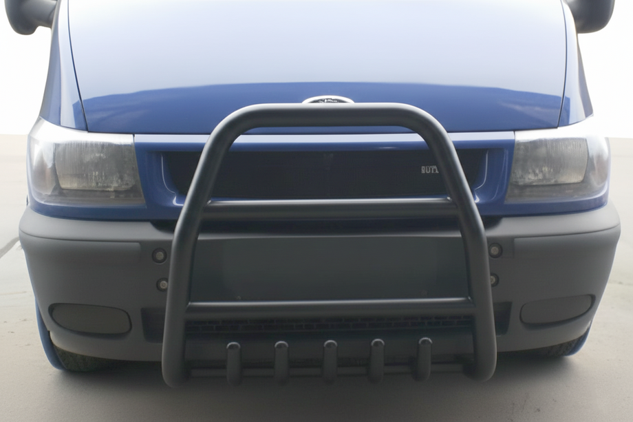 Ford Transit 2000–2014 гг. Кенгурятник QT007 Black (2000-2006, нерж.) Image