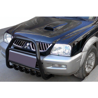 Кенгурятник QT007 Black (нерж.)