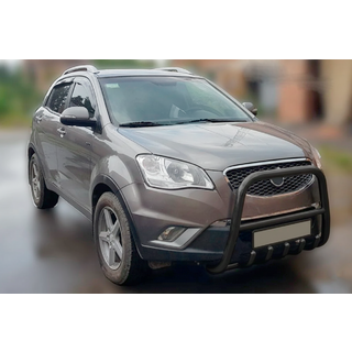 Кенгурятник F1-40 Black (нерж.) фото 1