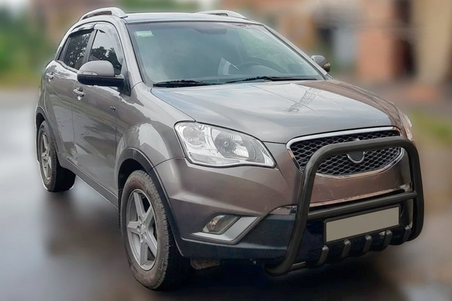 SsangYong Korando 2010-2019 гг. Кенгурятник F1-40 Black (нерж.) Фото 1