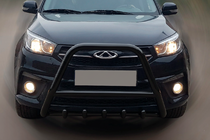 Chery Tiggo 3 2005- гг. Кенгурятник WT009 Black (нерж) фото 1