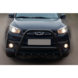 Кенгурятник WT009 Black (нерж) Chery Tiggo 3 2005- гг. фото 1