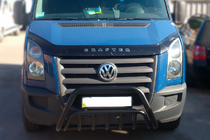 Volkswagen Crafter 2006-2016 гг. Передняя дуга WT002 Black (нерж.) фото 2