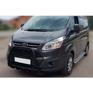Кенгурятник WT006 F1-56 Black (нерж) Ford Custom 2013-2022 гг.
