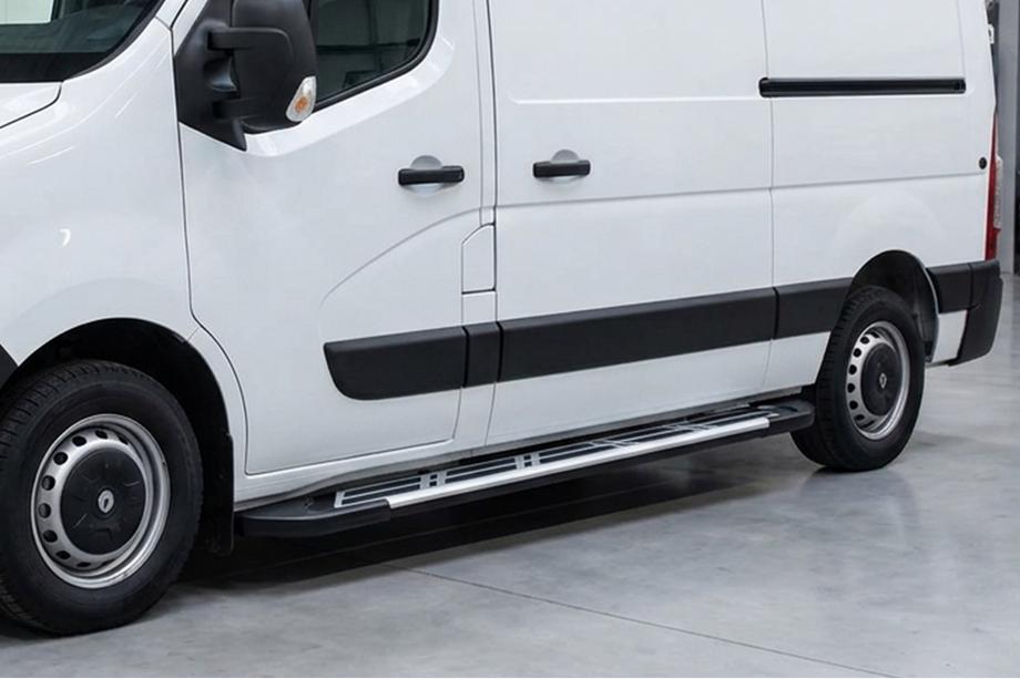 Opel Movano 2010-2021 гг. Боковые Подножки Sunrise (2 шт., Алюминий) Image