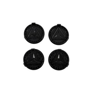 Колпачки на диски 71/75 мм без кольца (набор 4 шт, черные V5) фото 3