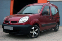 Renault Kangoo 1998-2008 гг. Боковые трубы Black (2 шт., нержавейка) фото 5