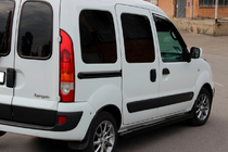 Renault Kangoo 1998-2008 гг. Боковые трубы Black (2 шт., нержавейка) фото 3