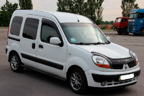 Renault Kangoo 1998-2008 гг. Боковые трубы Black (2 шт., нержавейка) фото 6