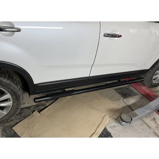 Боковые трубы Black (2 шт., Нержавейка) Kia Sorento II XM 2009-2014 гг. фото 1