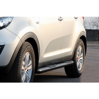 Боковые трубы Black (2 шт., нержавейка) фото 1