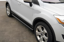 Ford Kuga 2008-2013 гг. Боковые трубы Black (2 шт., Нержавейка) фото 1