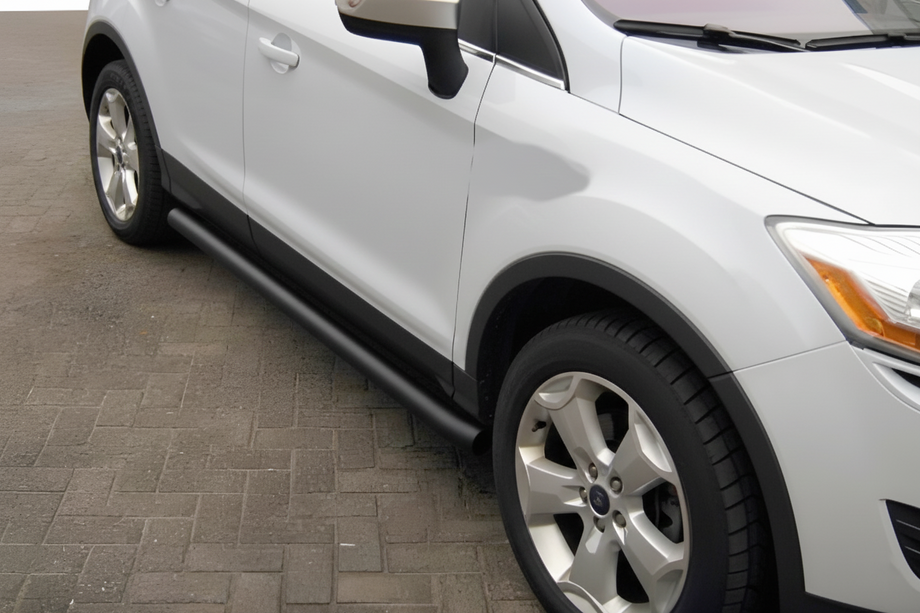 Ford Kuga 2008-2013 гг. Боковые трубы Black (2 шт., Нержавейка) Image