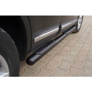 Боковые трубы Black (2 шт., нержавейка) Nissan Qashqai 2010-2014 гг. фото 1