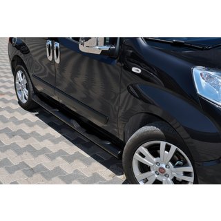 Боковые трубы Black (2 шт., нержавейка) Peugeot Bipper 2008-2017 гг. фото 3